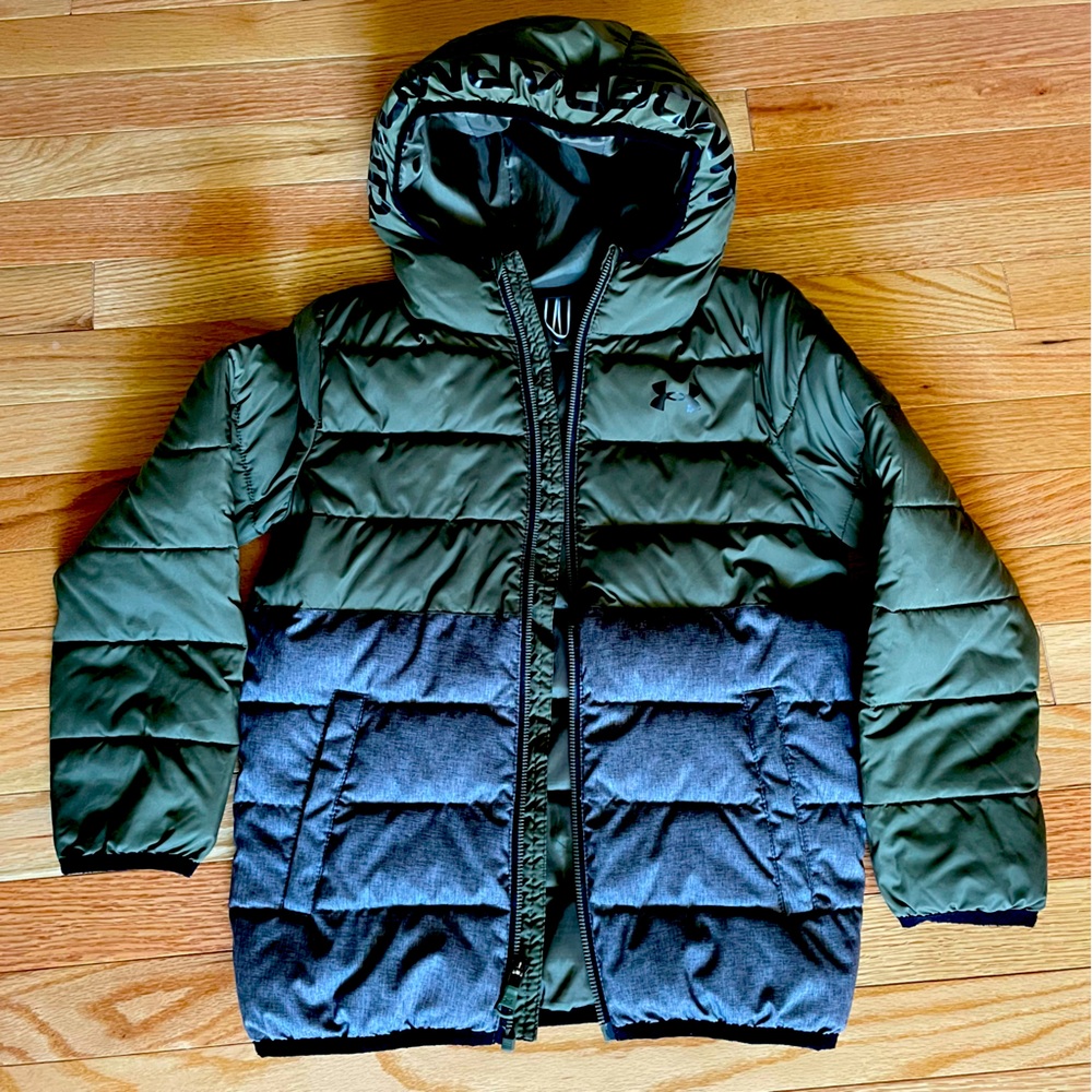 Under Armour Boys winter coat COLDGEAR Puffer Jacket youth small